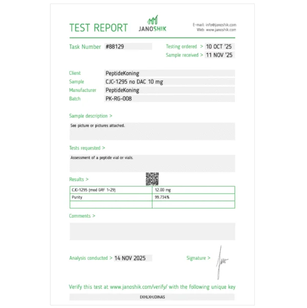 CJC 1295 COA