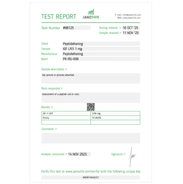 IGF-1 LR3 COA